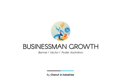 Businessman Growth Premium Illustration pack