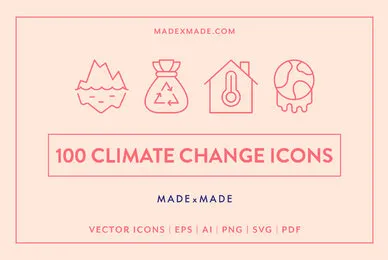 Line Icons     Climate Change