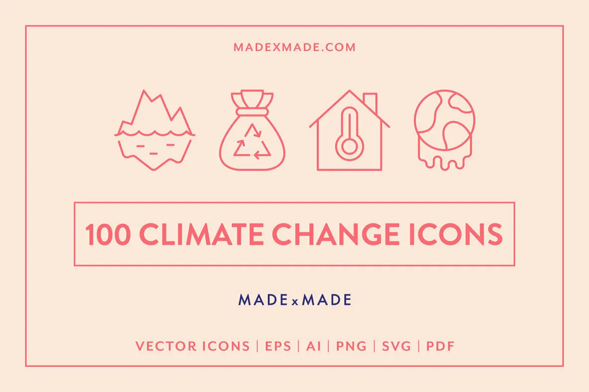 Line Icons – Climate Change
