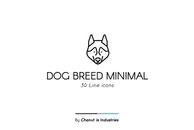 Dog Breed Minimal Premium Icon pack