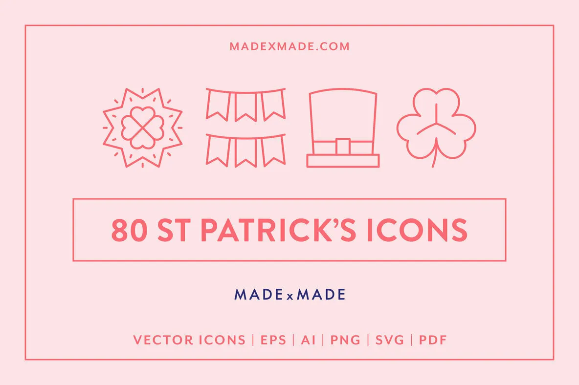 Line Icons – St Patricks Day
