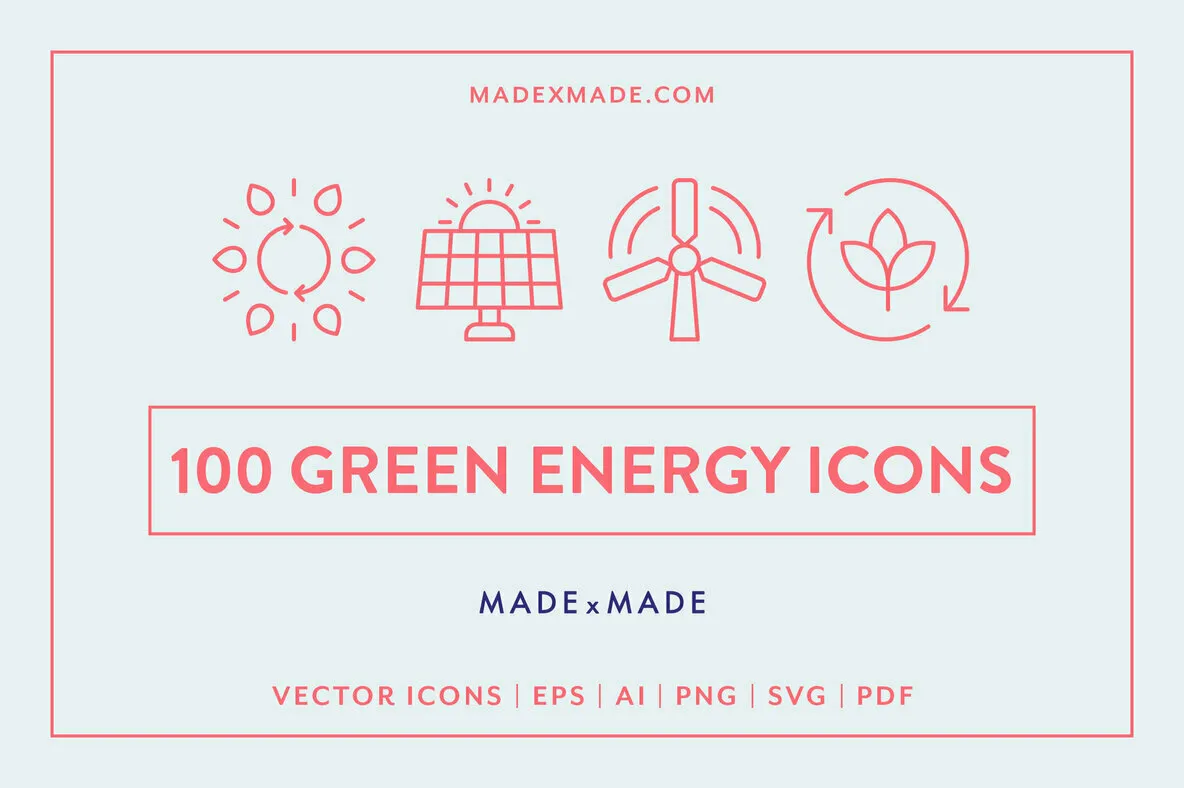Line Icons – Green Energy