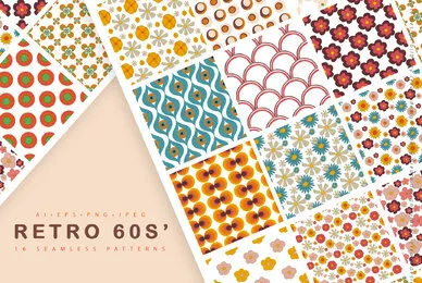 Retro 60s Seamless Pattern