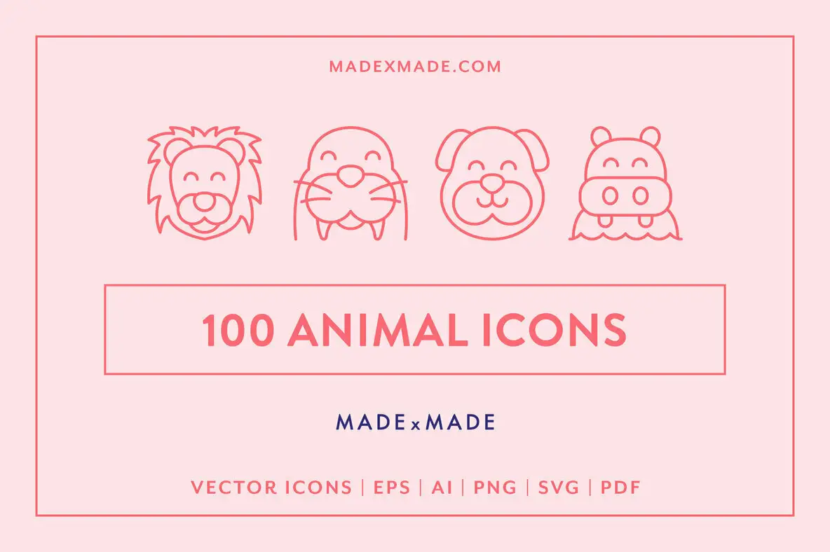 Line Icons – Animals