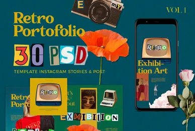 Retro Portho Instagram Post Stories