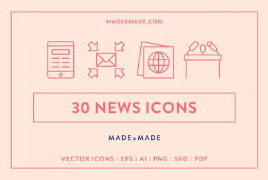 News Line Icons