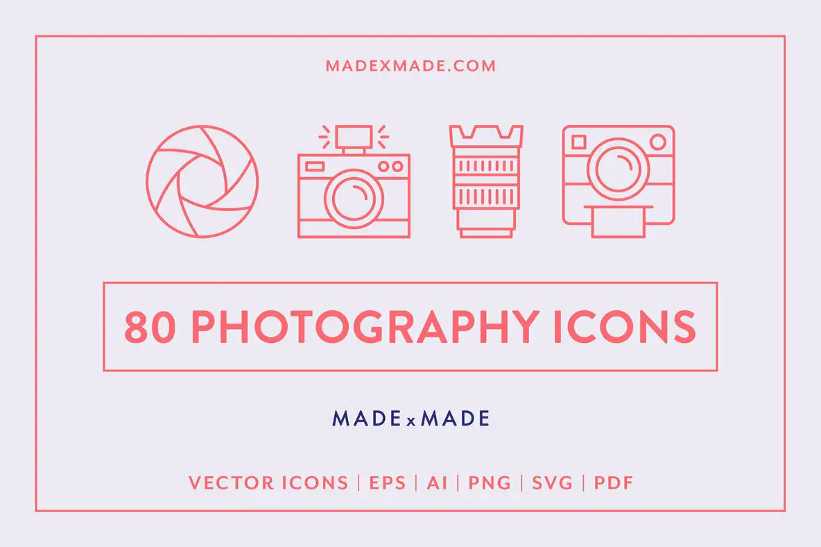 Photography Line Icons