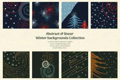 Abstract Linear Winter Background Collection