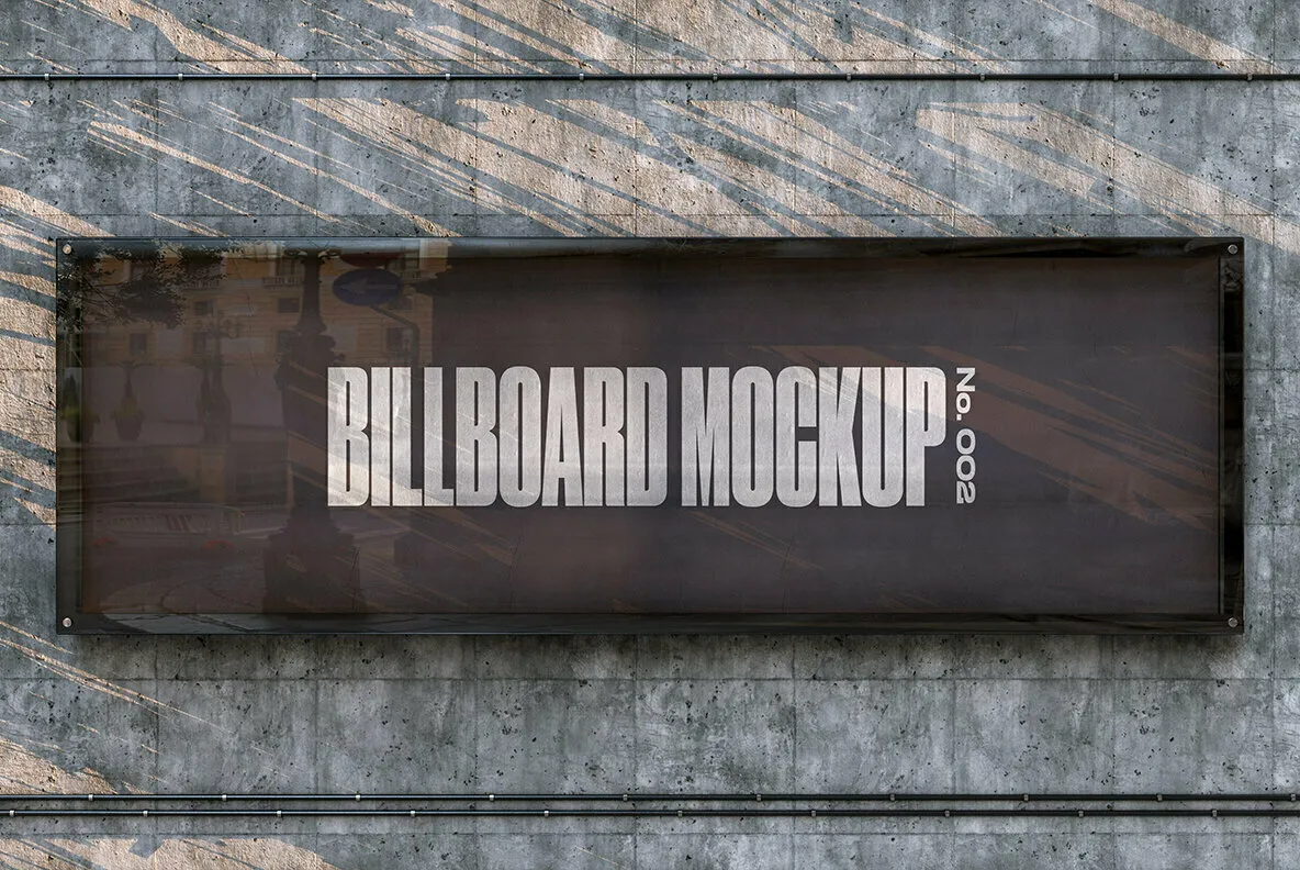 Concrete Wall Billboard Mockup - No. 002