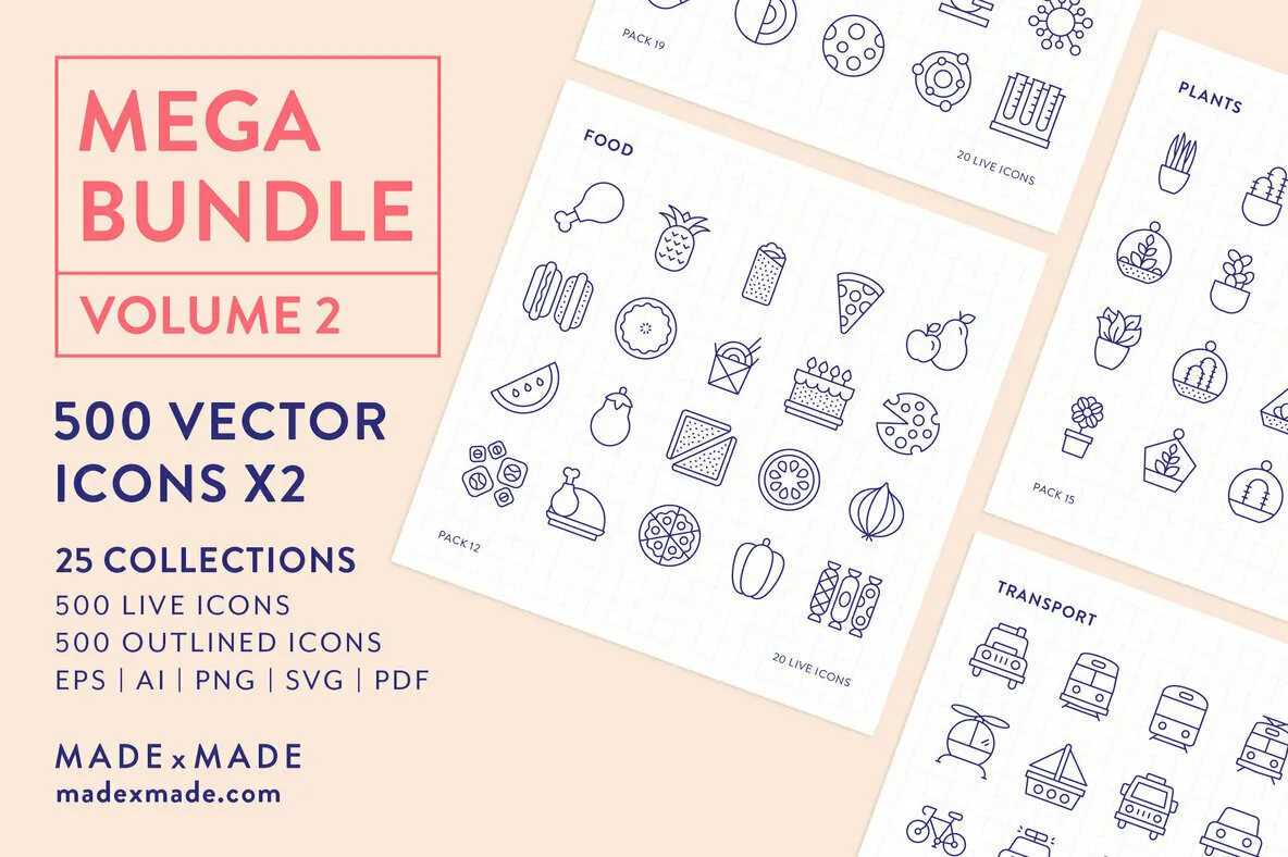 Mega Bundle Line Icons Vol 2