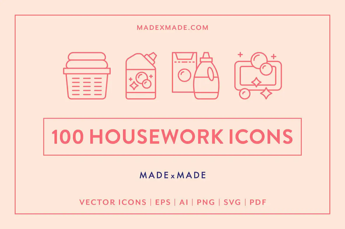 Housework Line Icons