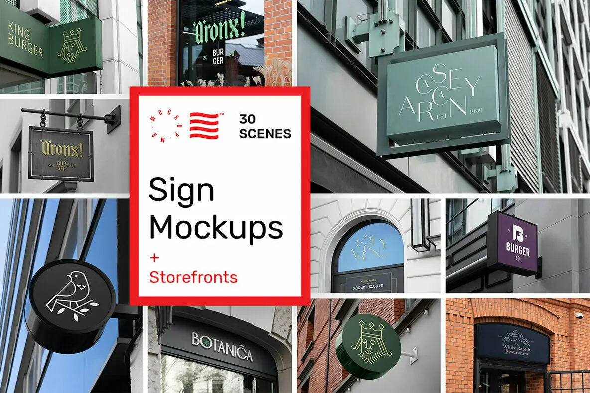 Sign and Storefront Mockups