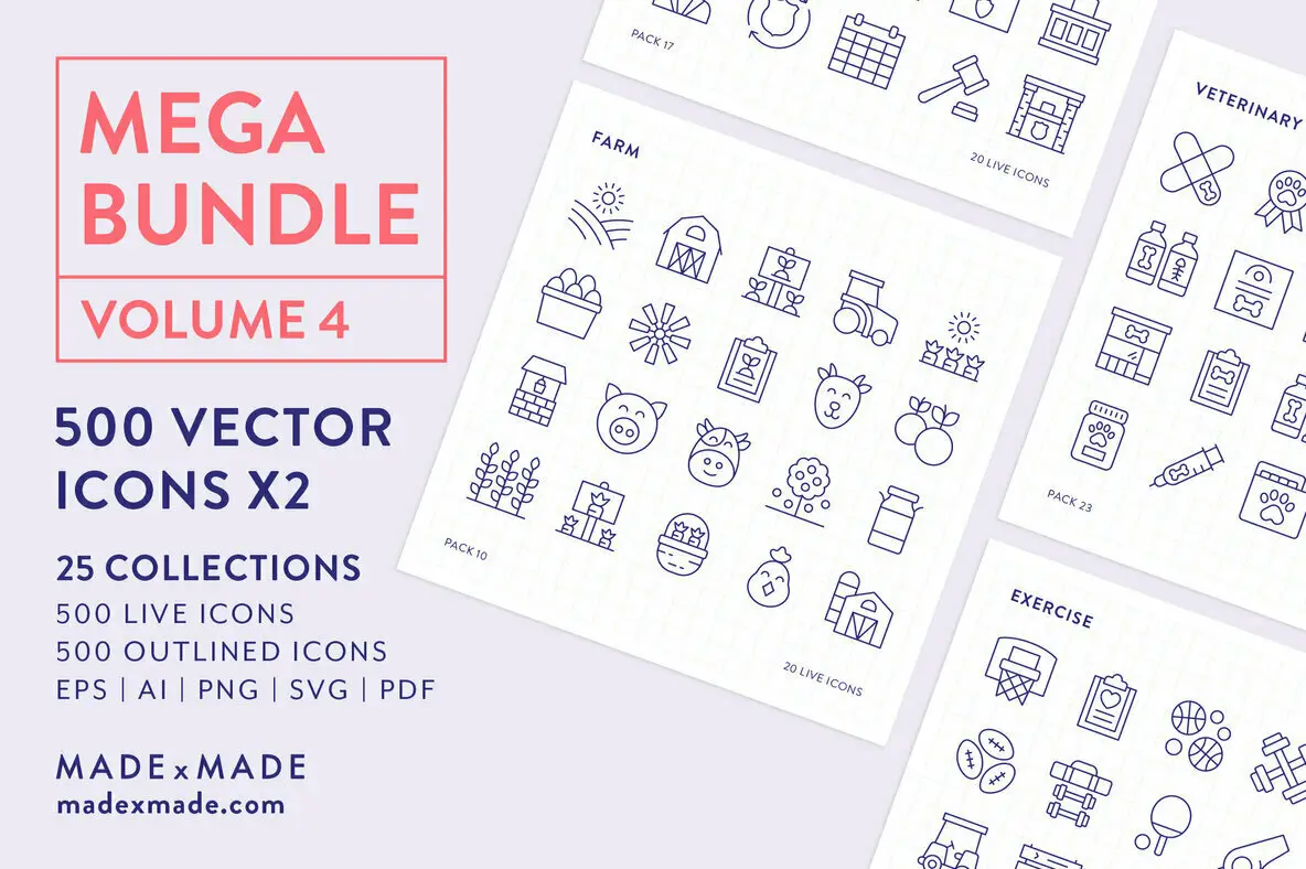 Mega Bundle Line Icons Vol 4