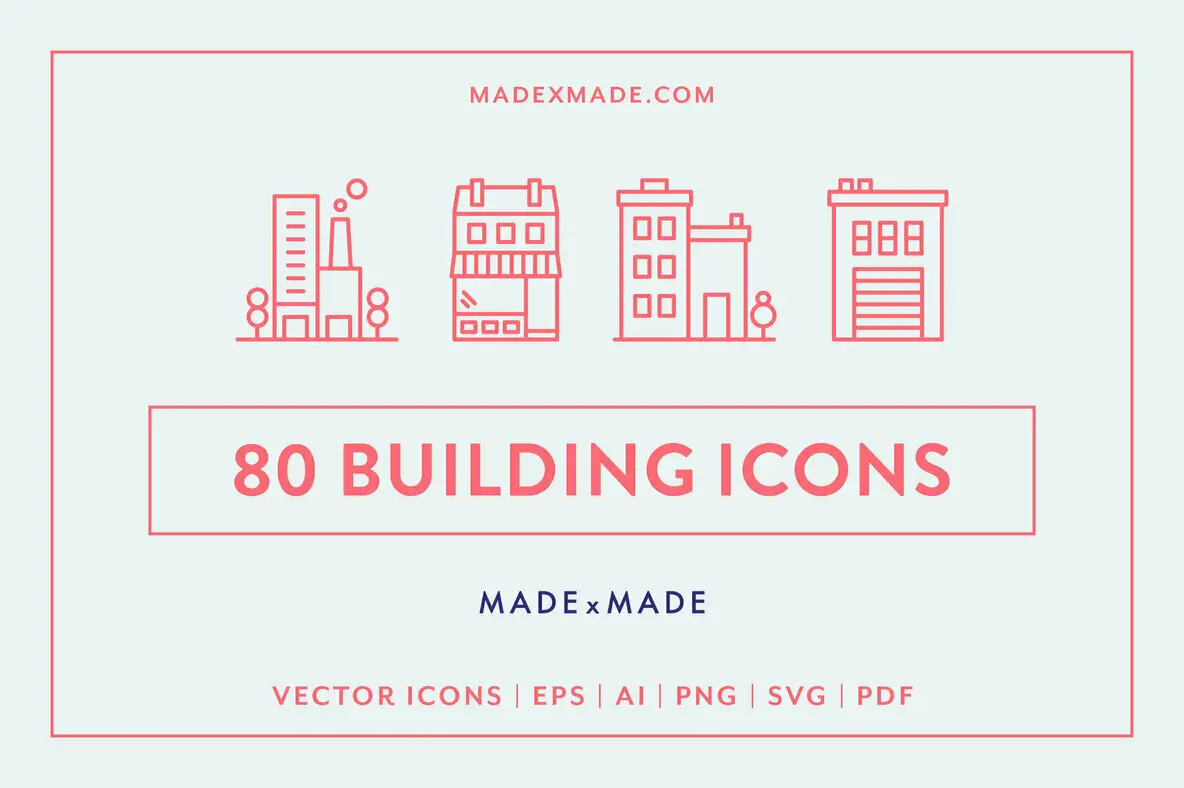 Buildings Line Icons