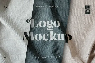 Fabric Print Logo Mockup
