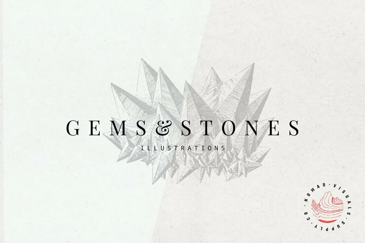 Gems & Stones Geology Illustrations