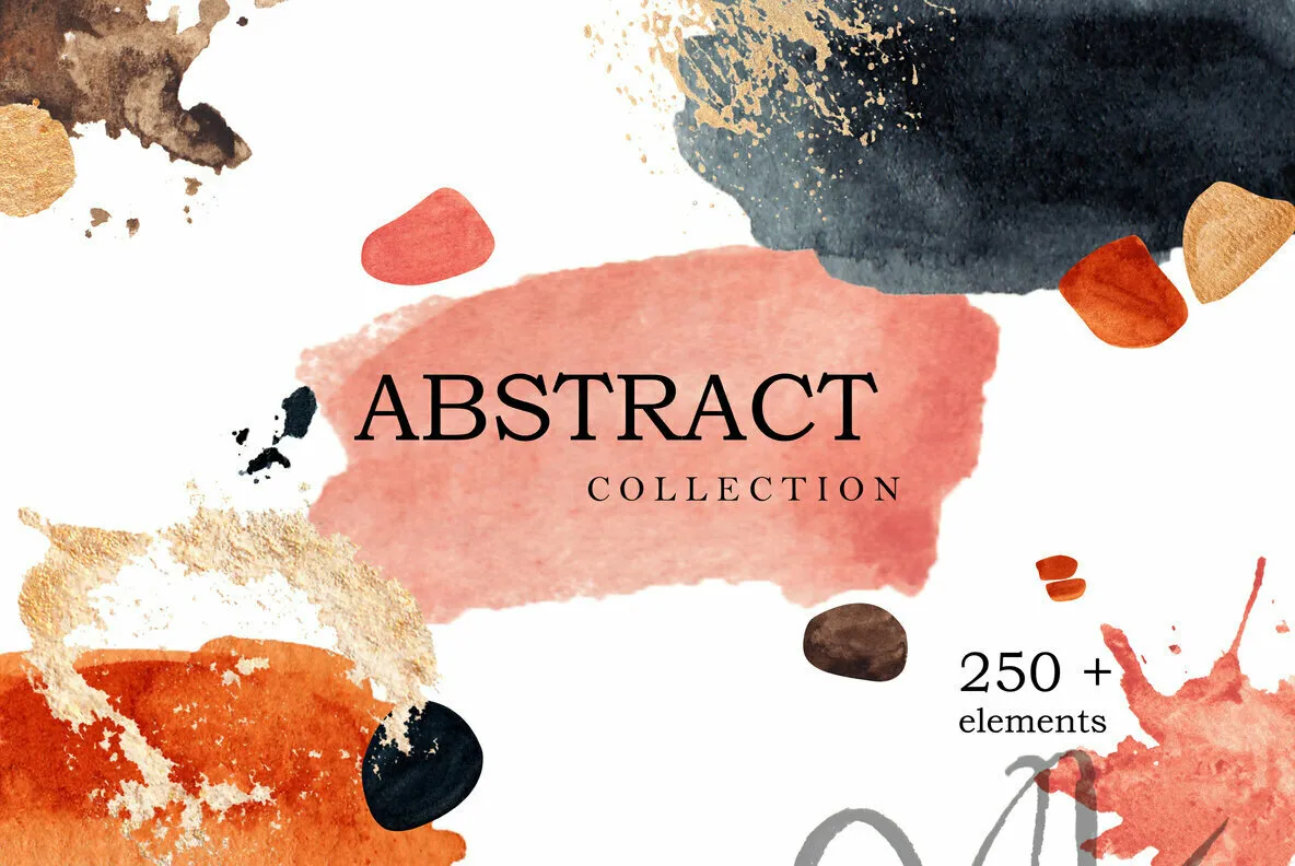 Abstract Collection Watercolor Art