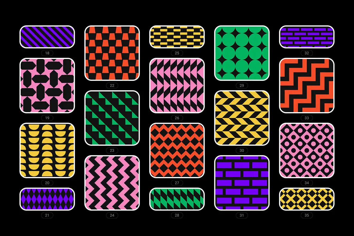 Bold Geometric Seamless Patterns Collection Patterns - YouWorkForThem