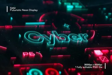 Cyber   Futuristic Neon Display