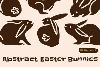 Abstract Easter Bunnies