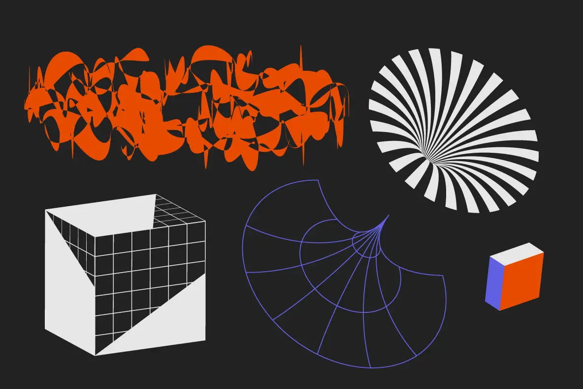 90 Vector Texture Shapes Abstract - YouWorkForThem