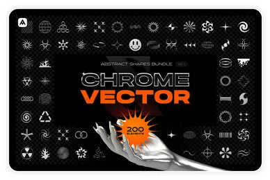 Chrome  Vector Abstract Shapes Bundle