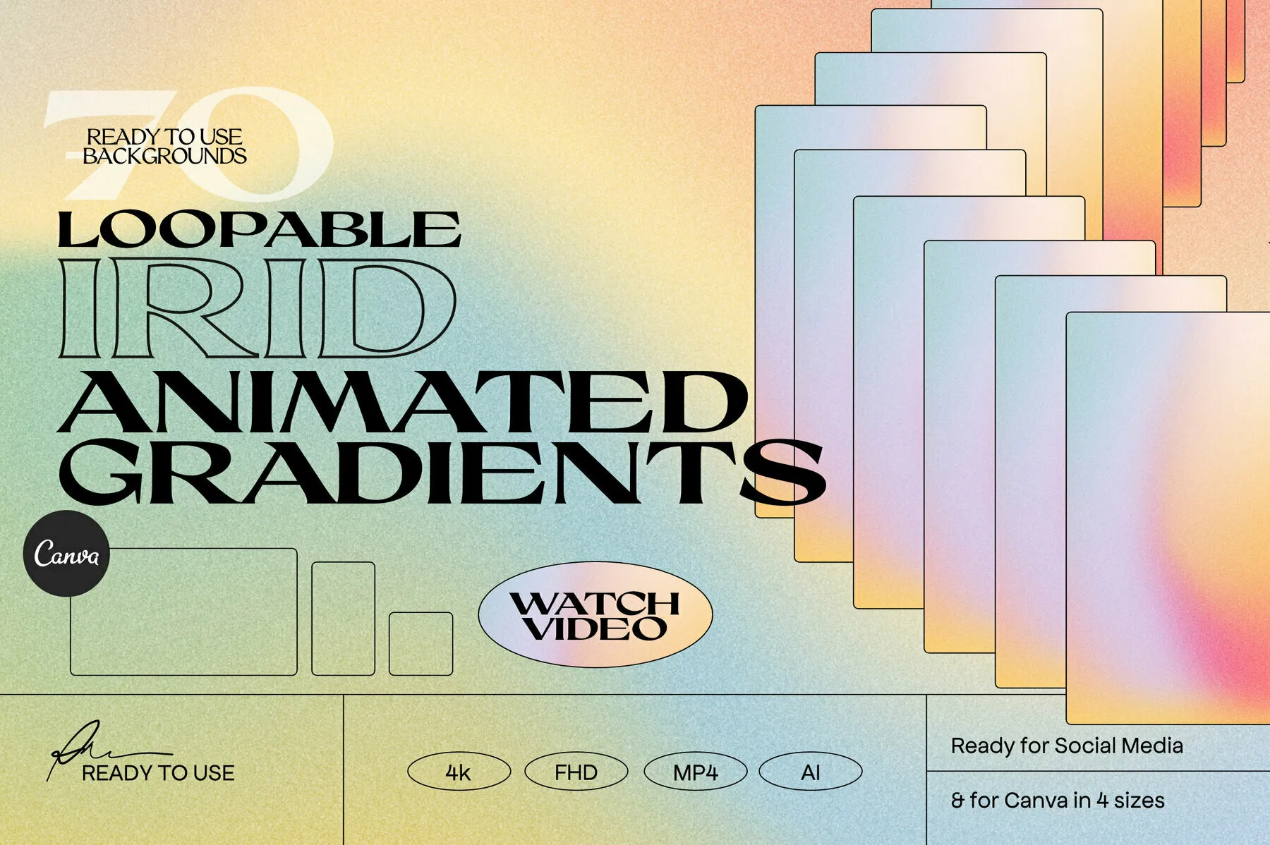 IRID - Animated Gradients Backgrounds