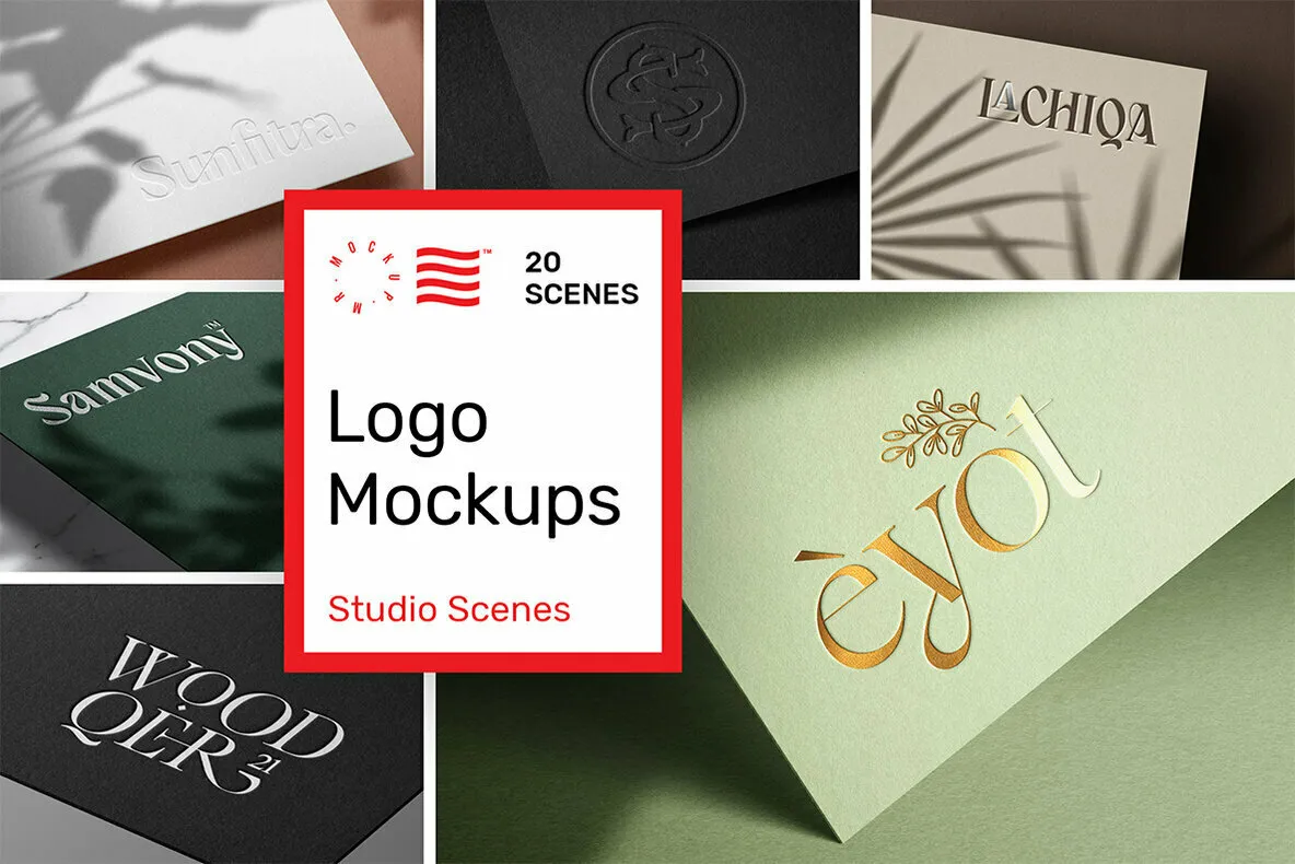 Logo Mockup Branding Bundle Graphics - YouWorkForThem