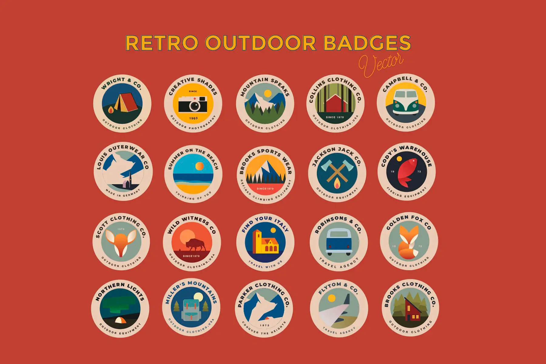 20 Outdoor Badges