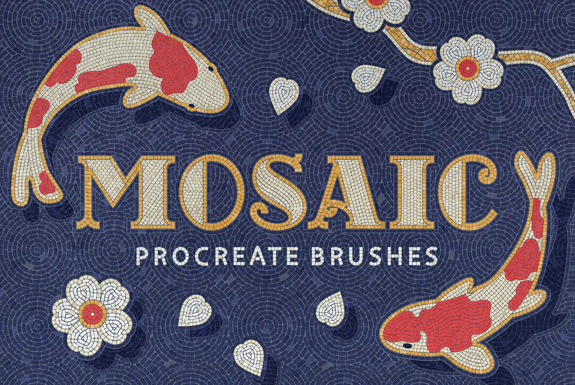 Mosaic Tile Procreate Brushes