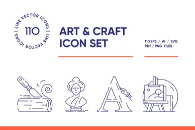 Art and Crafting Icon Set