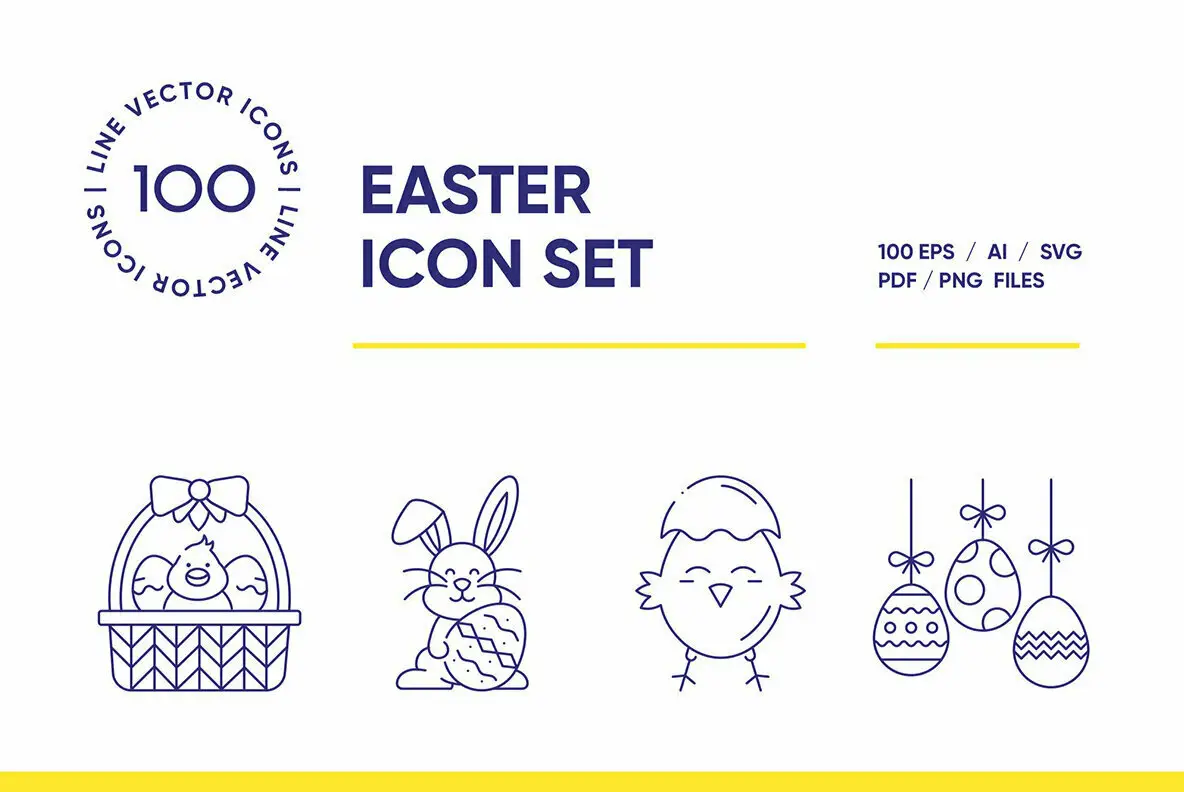 Easter Icon Set