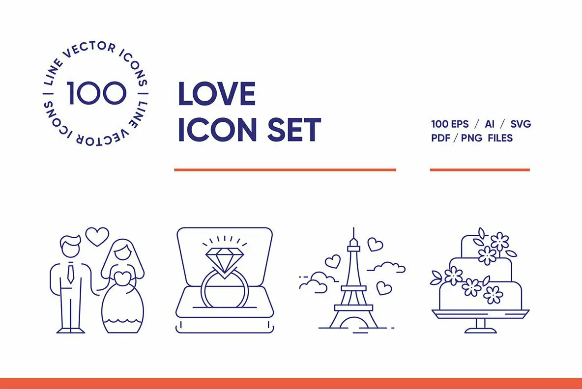 Wedding and Love Icon Set