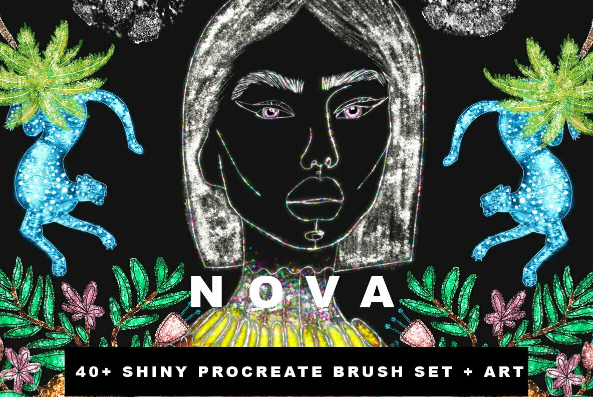 Nova Shiny Glitter Procreate Brushes