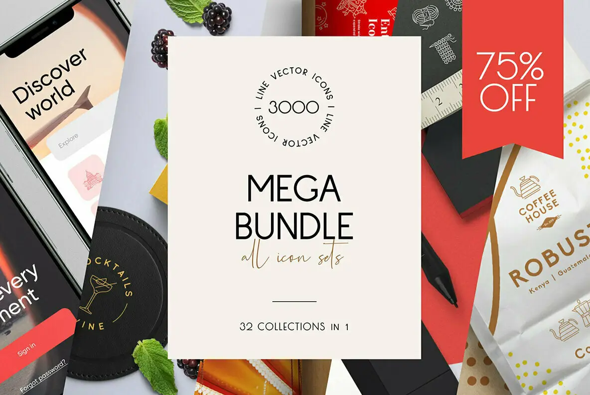 Mega Bundle 3000 Line Icons