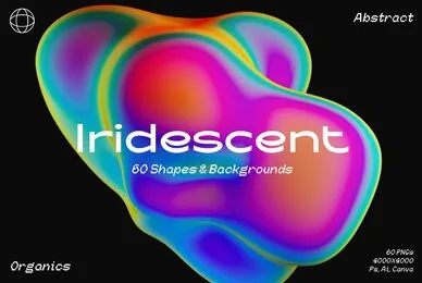 Iridescent Gradient Shapes  Backgrounds