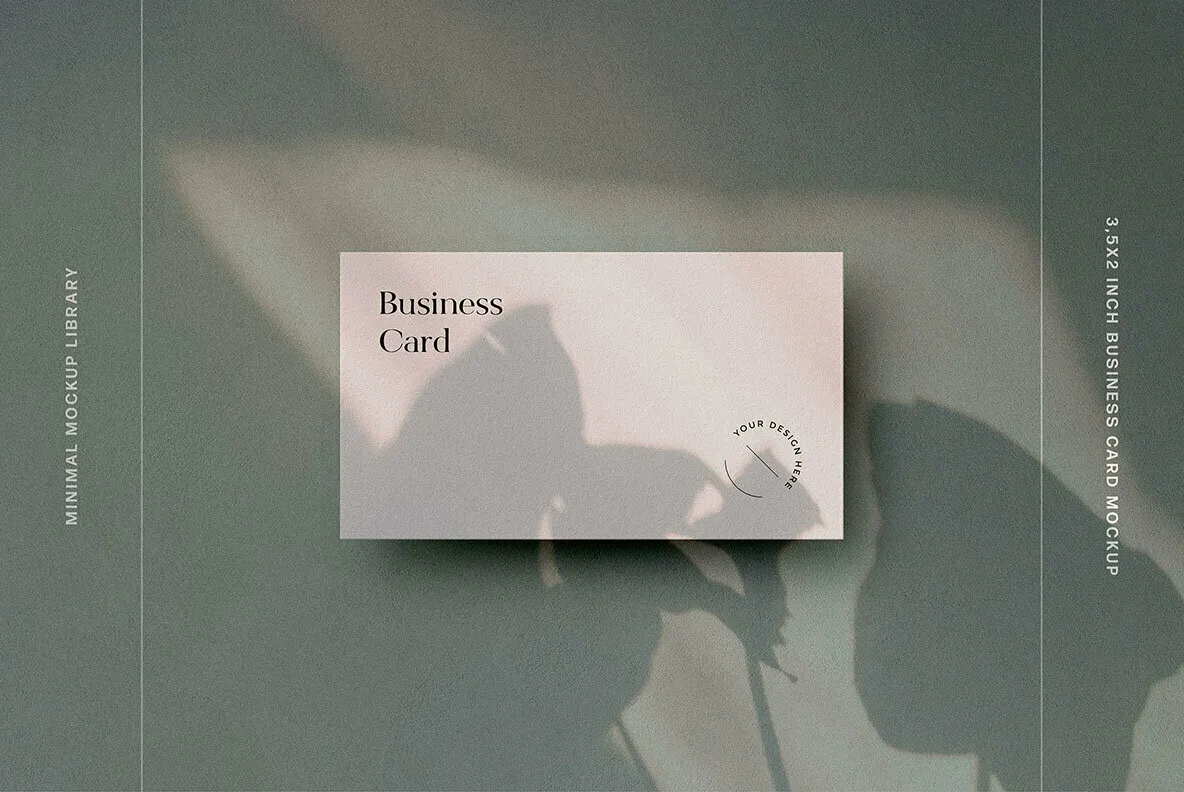 3.5 x 2 Inch Business Card Mockup