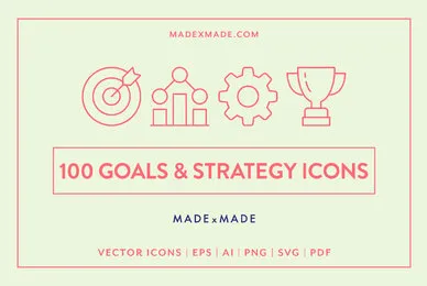 Goals  Strategy Icons