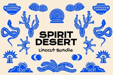 Spirit Desert Linocut Bundle