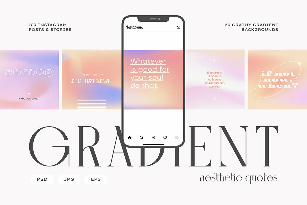 Instagram Gradient Quotes