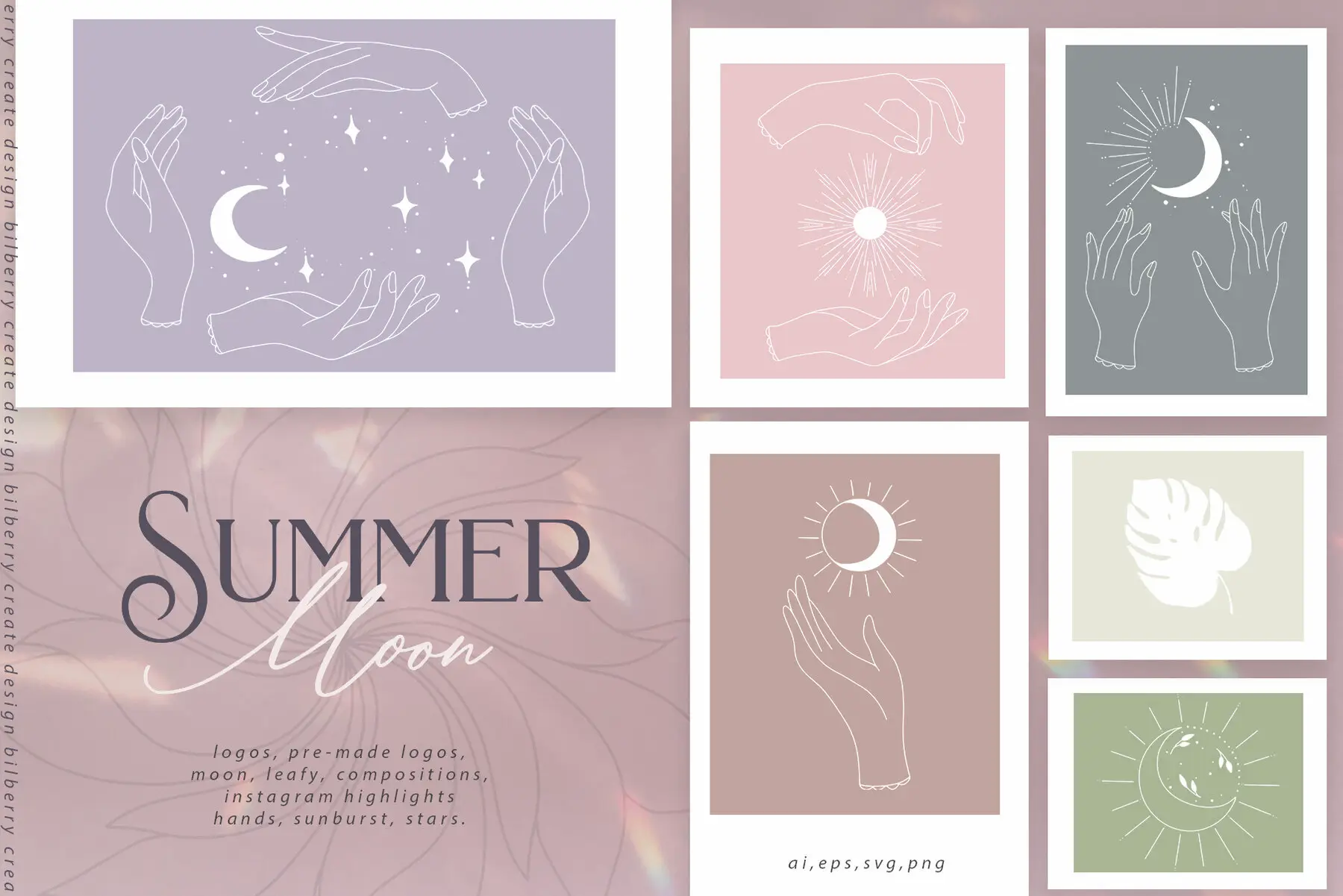 Summer Moon Art Set