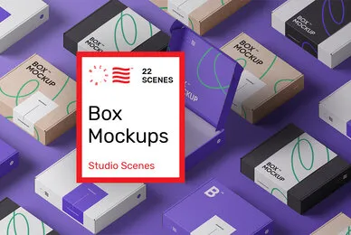 Box Mockups Bundle   Mailing Box