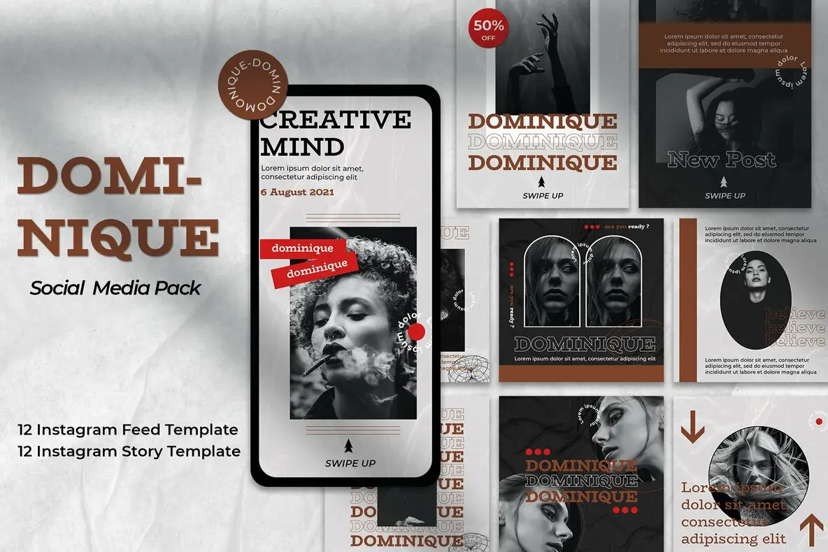 Dominique Instagram Template Graphics - YouWorkForThem