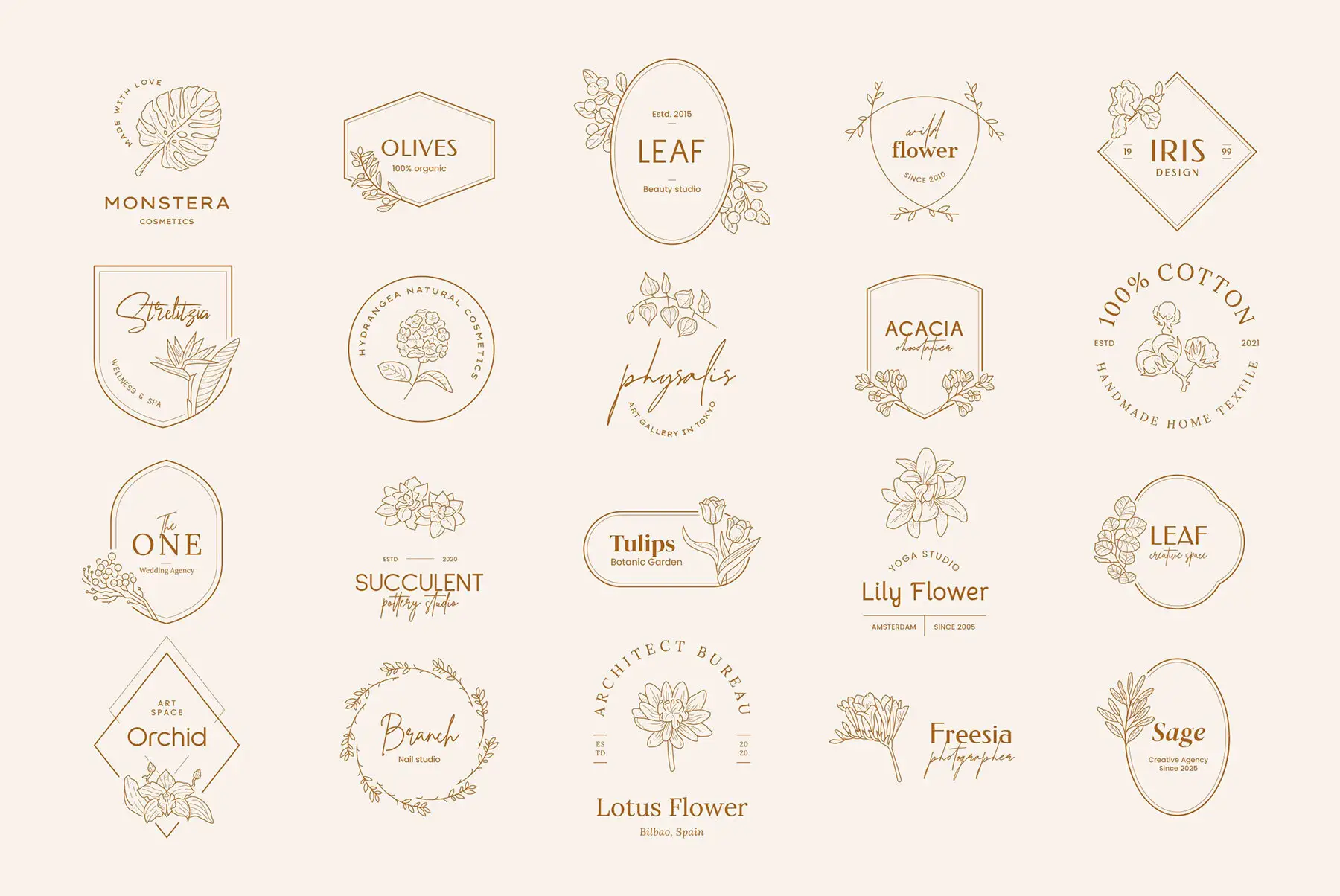 Floral Logo Kit Graphics - YouWorkForThem