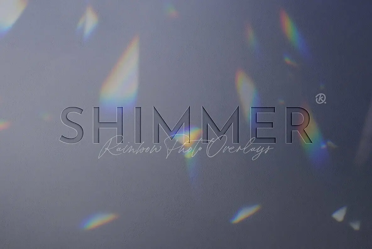 Shimmer Rainbow Photo Overlays