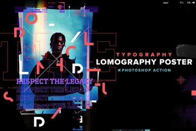 Lomography Typography Poster Photoshop Action