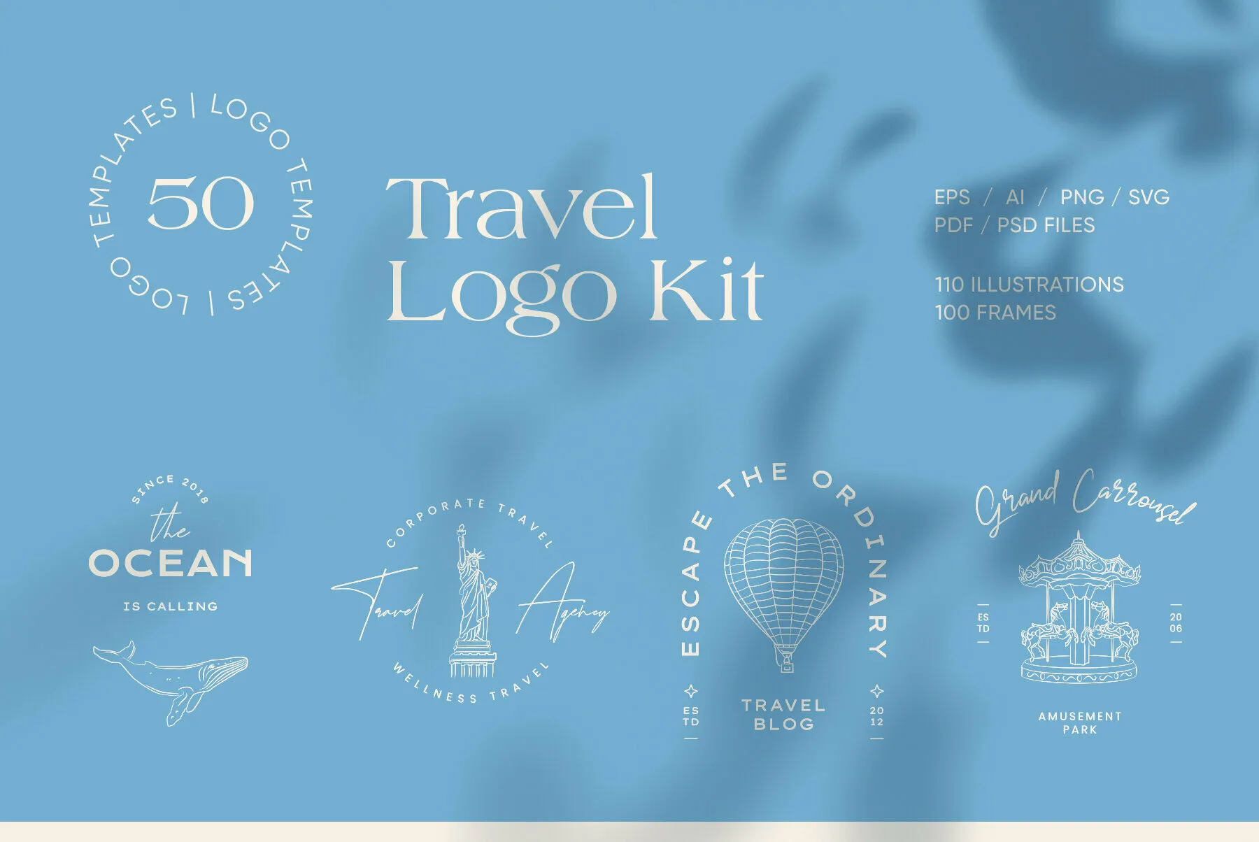 Travel Logo Design Premade Airplane Logo Adventures Logo 