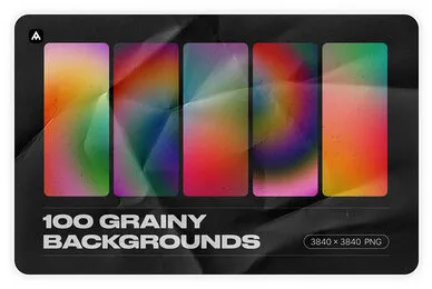Grainy Backgrounds   100 Retro Gradients Pack