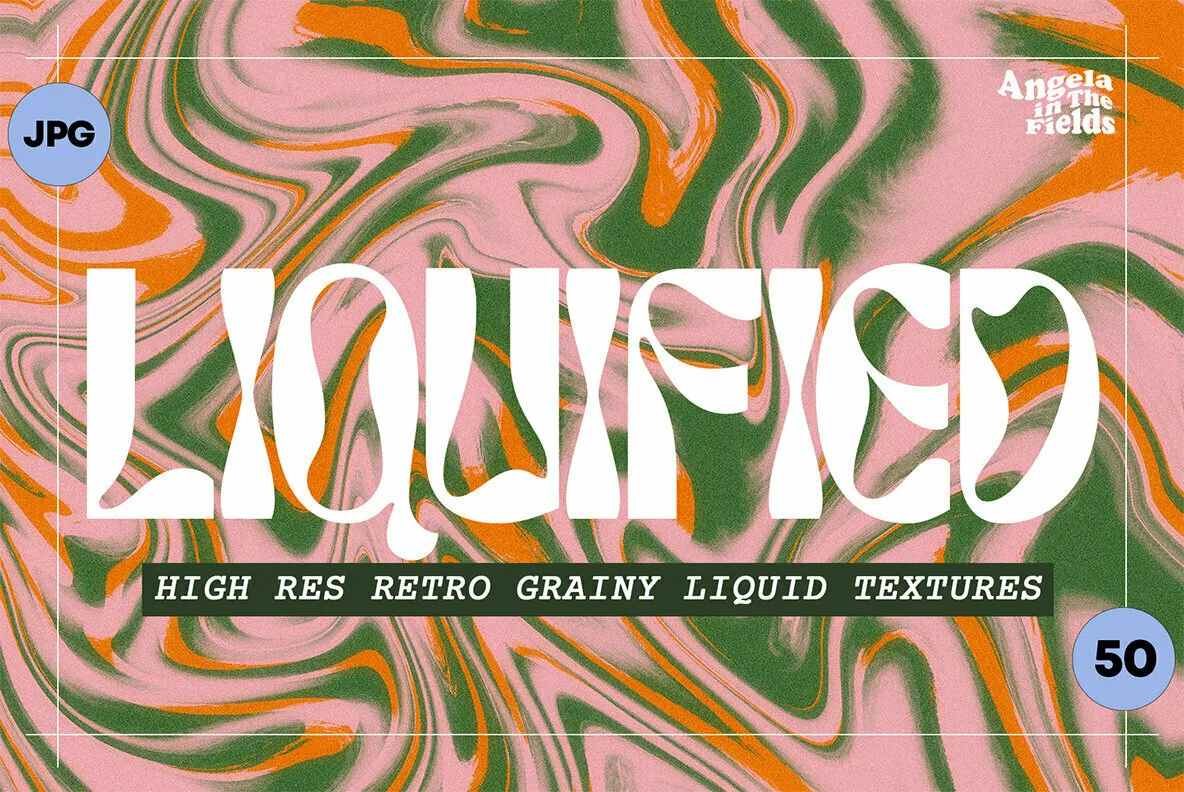 50 Liquid Retro Textures 3600px