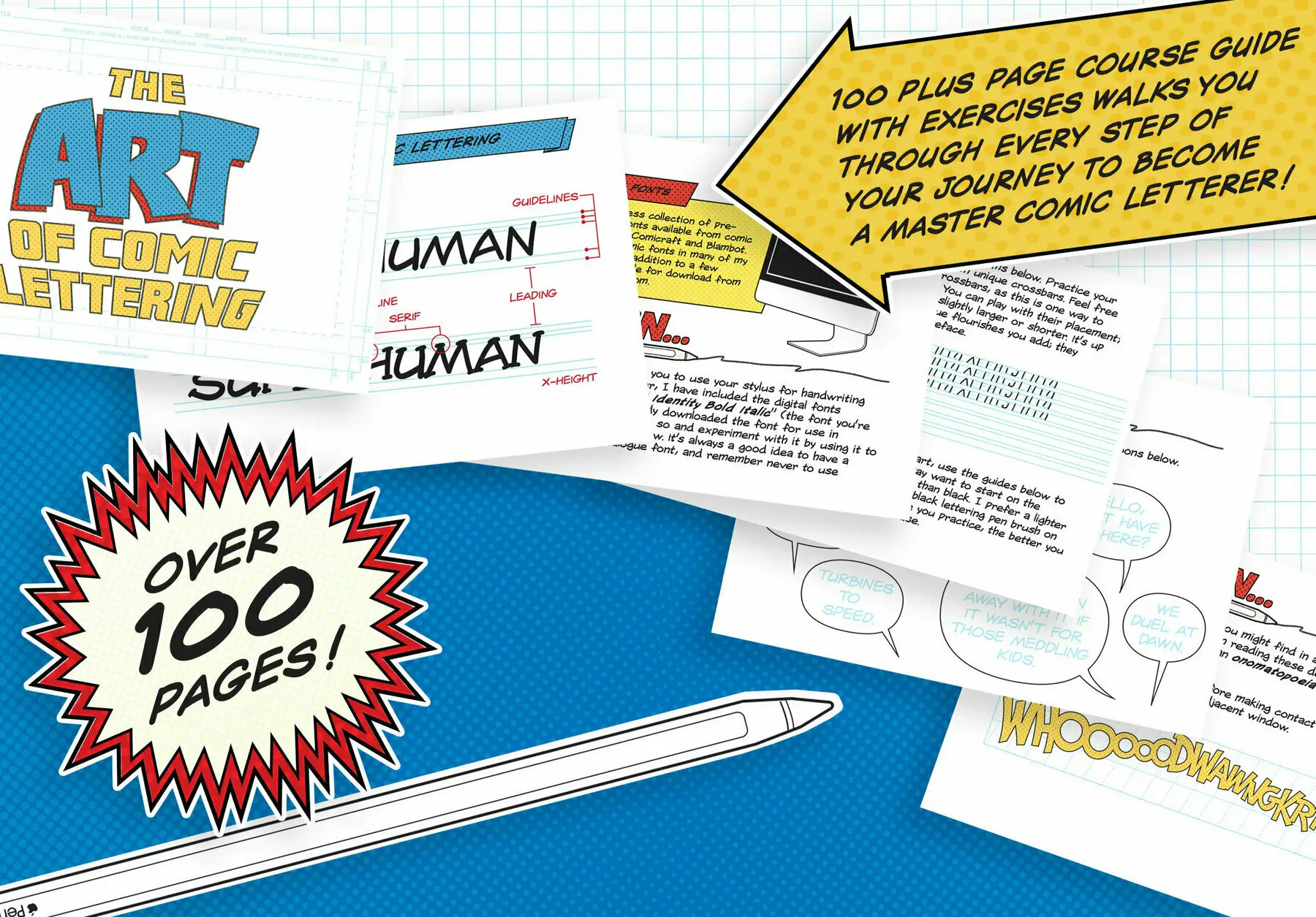 Lettering Tutorial Comics The Comic Lettering Masterclass for Photoshop and Illustrator Cartoon ...